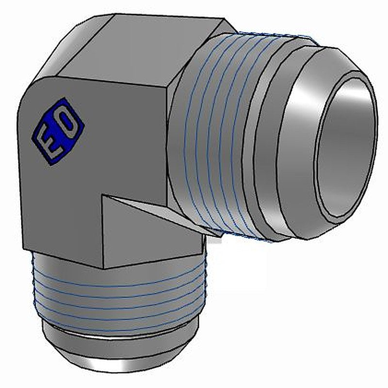Parker 16EMTXS Hydraulic Fitting Male, 90 °, Steel, 1.88 in Hose ID