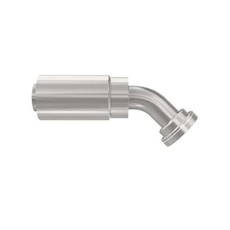 Parker, 16F77-16-20 Stainless Steel Steel Hydraulic Fitting, Female SAE J518 1 in, 45 °, One Piece Parkrimp Permanent