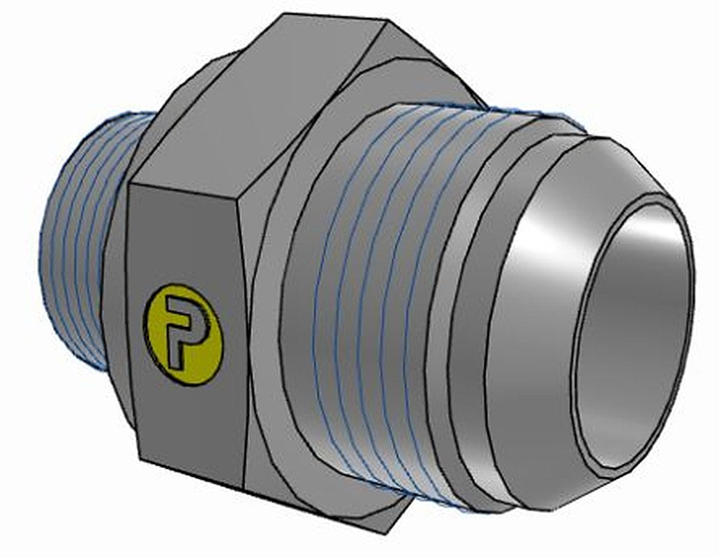 Parker 16M26F82EDMXS Hydraulic Fitting Male, Steel, 26 mm Hose ID