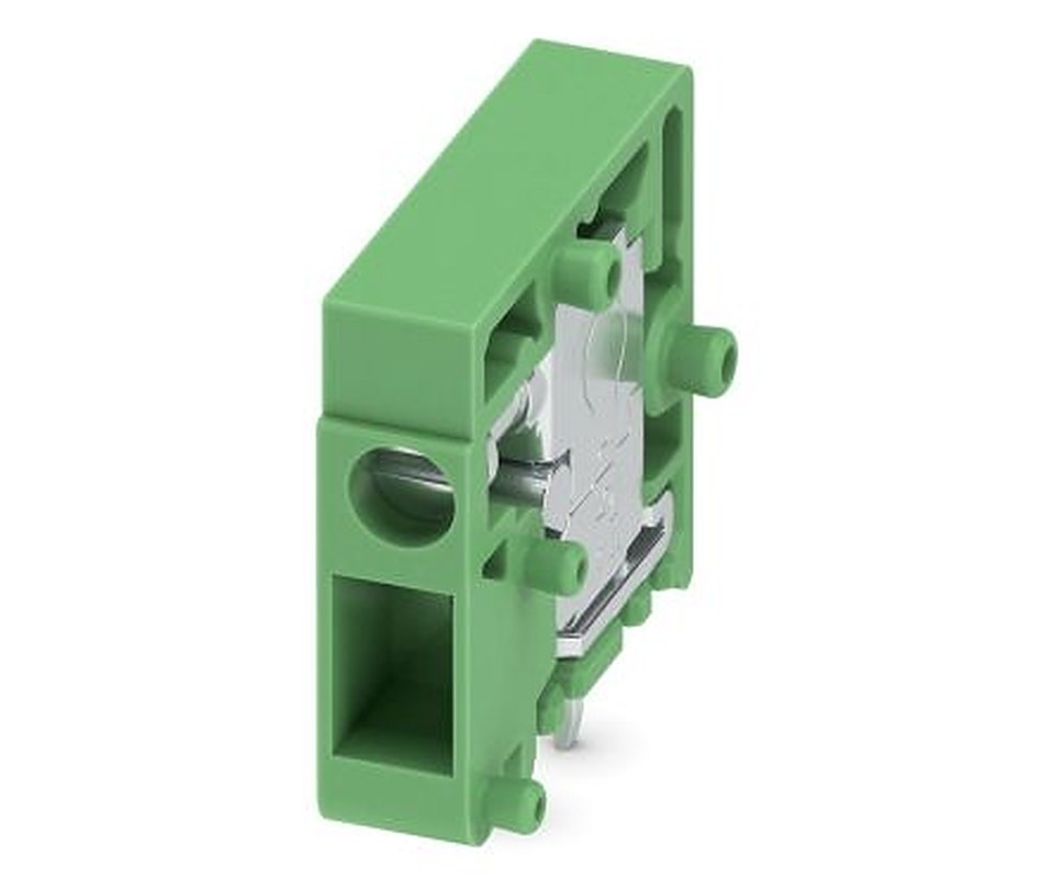 Phoenix Contact FRONT 2.5-H/SA 5 Series Straight Wave Soldering Mount PCB Terminal Block, 1 Contact(s), 5 mm Pitch, 1