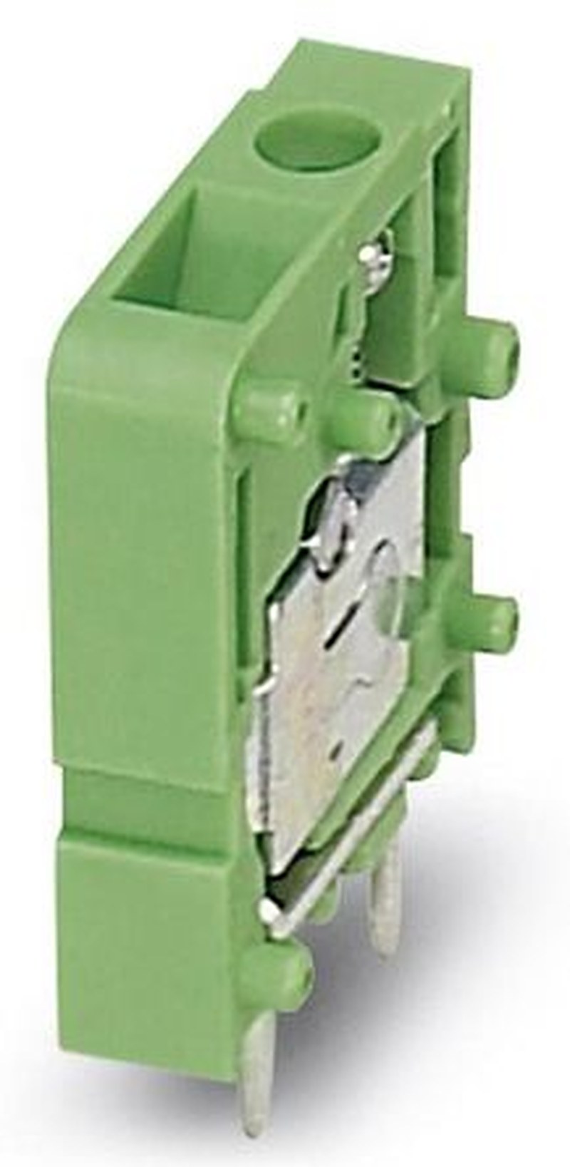 Phoenix Contact FRONT 2.5-V/SA 5 Series Right Angle PCB Terminal Block, 1 Contact(s), 5 mm Pitch, 1 Row