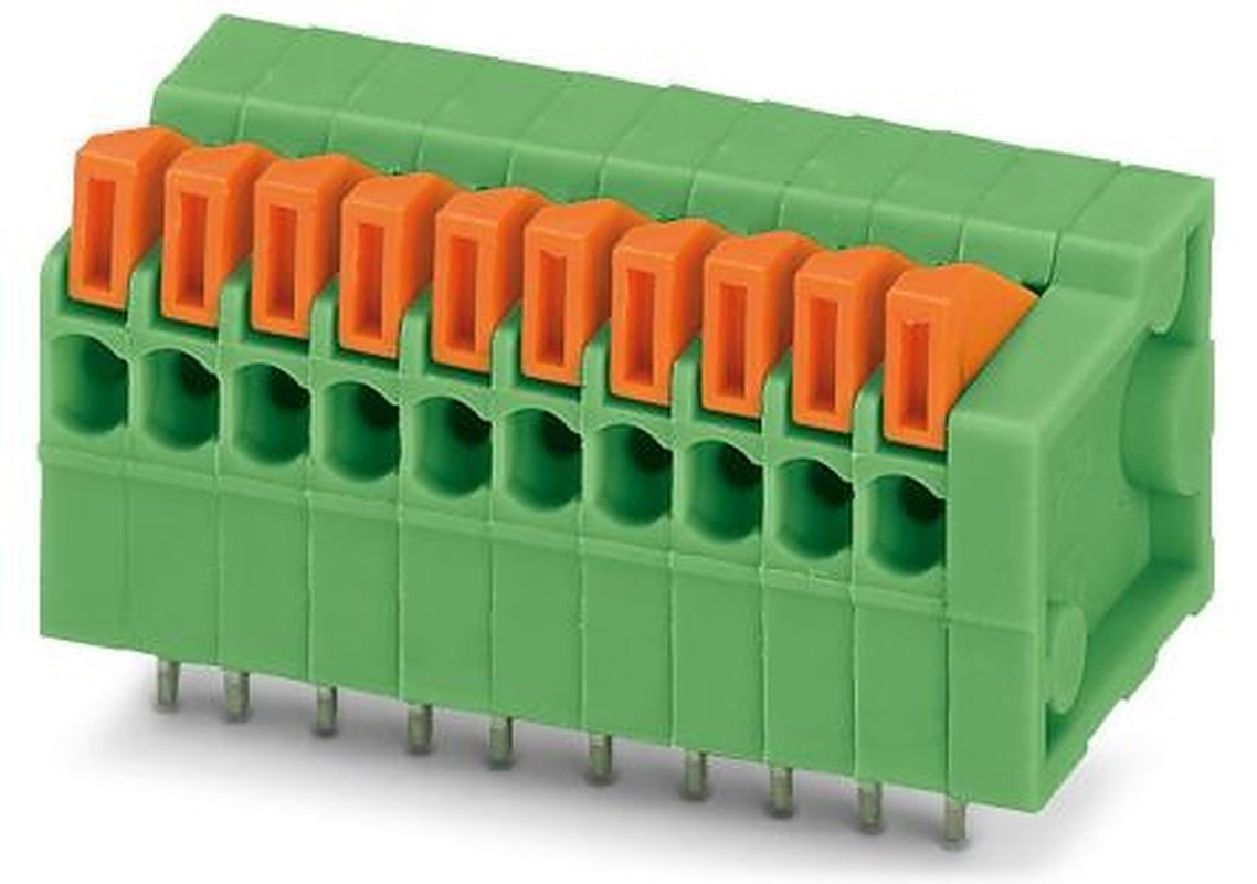 Phoenix Contact FFKDSA1/H-2.54- 5 Series PCB Terminal Block, 5 Contact(s), 2.54 mm Pitch, 1 Row