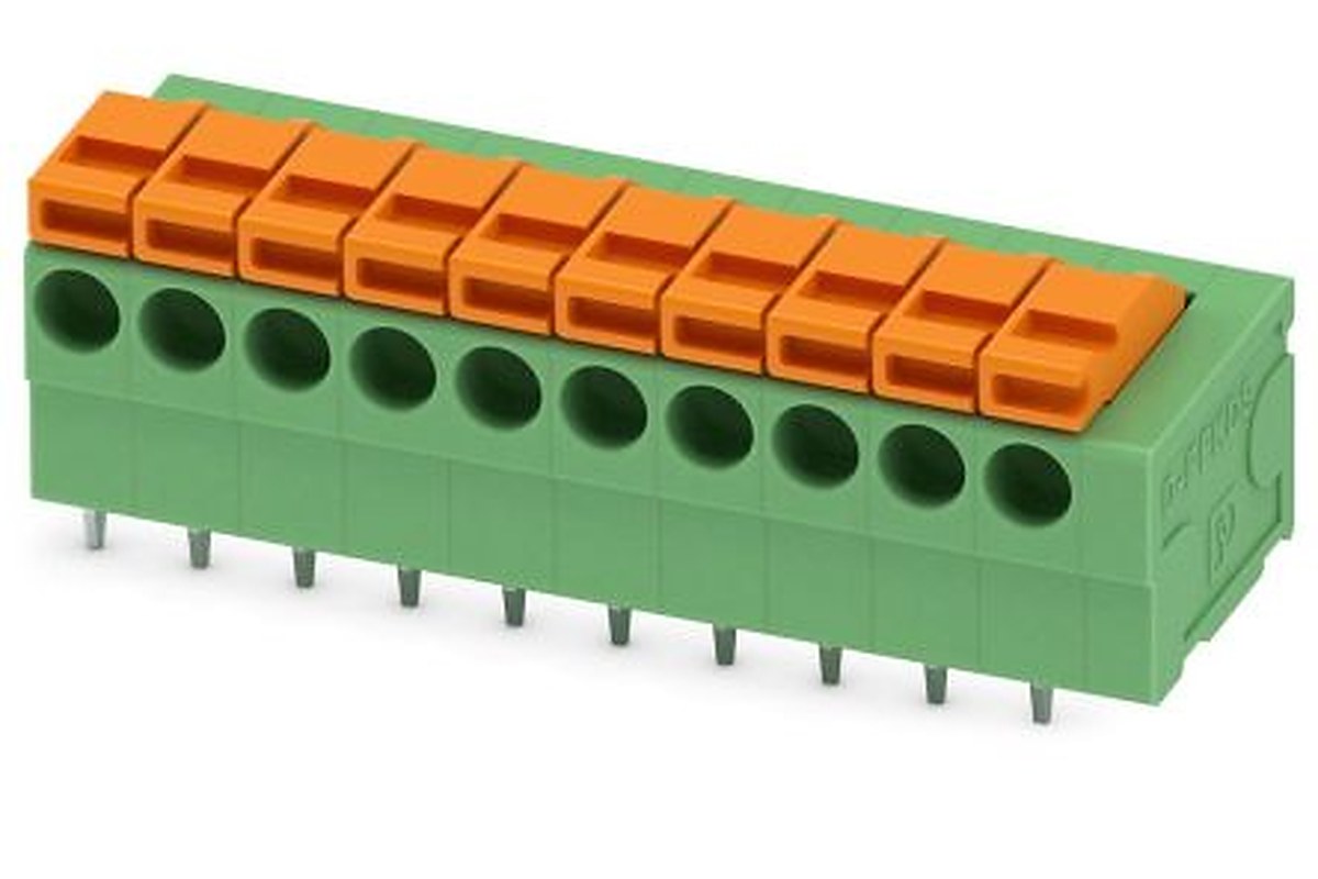 Phoenix Contact FFKDSA1/H-3.81-10 Series PCB Terminal Block, 10 Contact(s), 3.81 mm Pitch, 1 Row