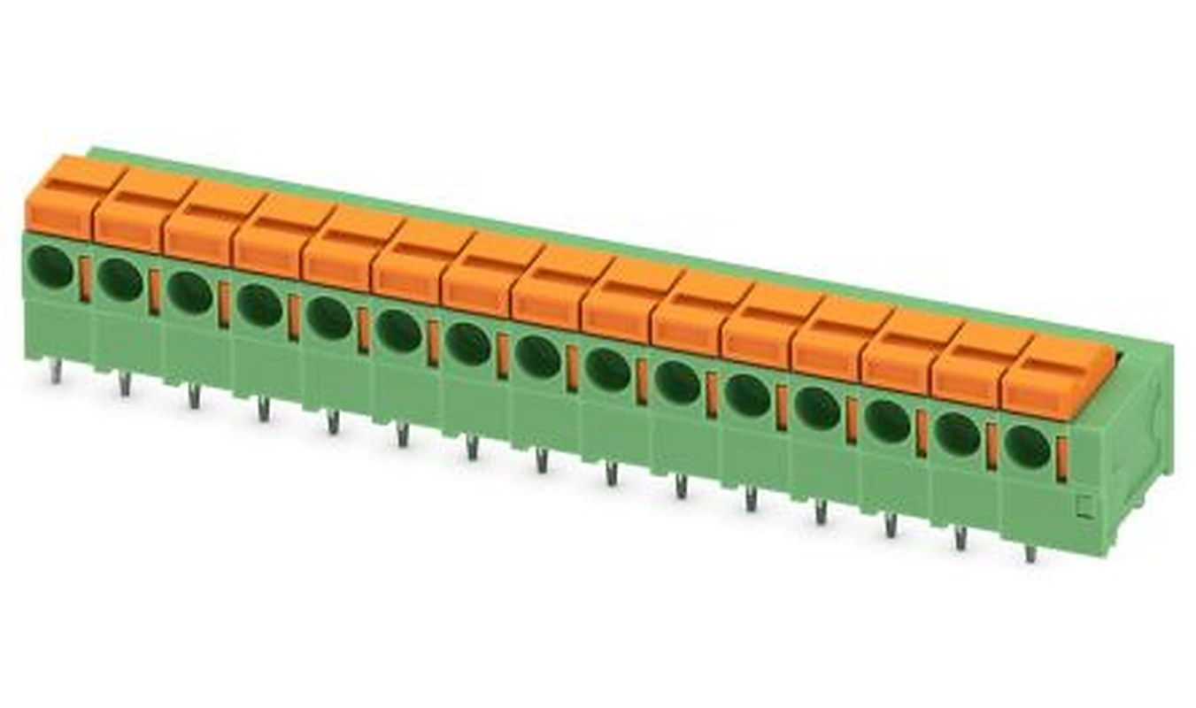 Phoenix Contact FFKDSA1/H1-5.08-15 Series PCB Terminal Block, 15 Contact(s), 5.08 mm Pitch, 1 Row