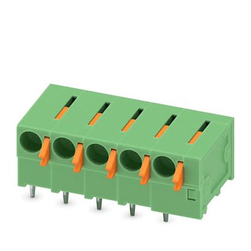 Phoenix Contact FFKDSA1/H2 Series PCB Terminal Block, 5-Contact, 5.08 mm Pitch, Wave Soldering Mount, 1 Row