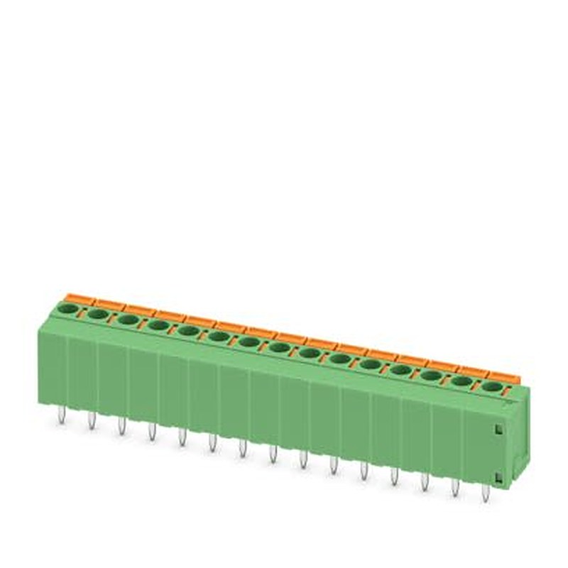 Phoenix Contact FFKDSA1 Series PCB Terminal Block, 15-Contact, 5.08 mm Pitch, Wave Soldering Mount, 1 Row