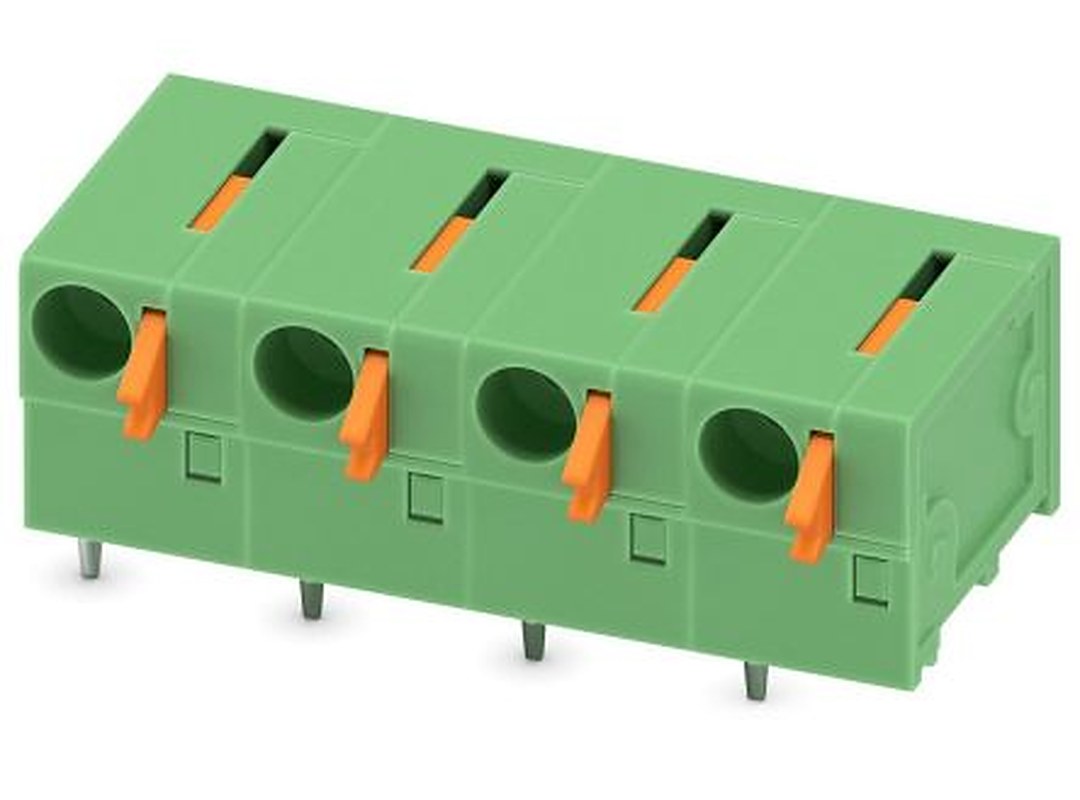 Phoenix Contact FFKDSA1/H2-7.62- 4 Series PCB Terminal Block, 4 Contact(s), 7.62 mm Pitch, 1 Row