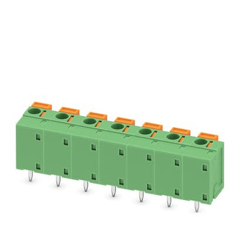 Phoenix Contact FFKDSA1 Series PCB Terminal Block, 7-Contact, 7.62 mm Pitch, Wave Soldering Mount, 1 Row