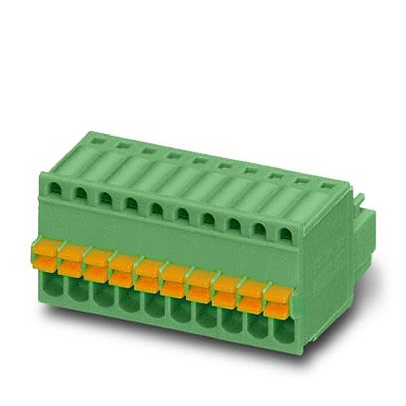 Phoenix Contact FK-MC Series PCB Terminal Block, 9-Contact, 2.5 mm Pitch, Push-in, 1 Row Socket