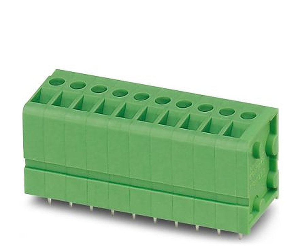 Phoenix Contact FRONT 2.5-V/SA10/6 Series Right Angle PCB Terminal Block, 6 Contact(s), 5 mm Pitch, 1 Row