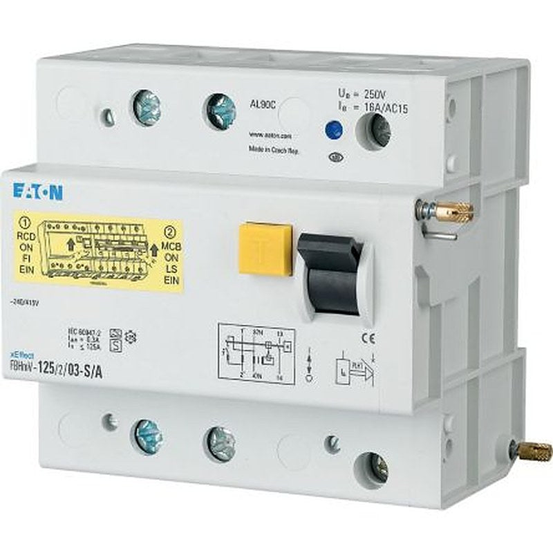 Eaton xEffect - FBHmV Series Residual Current Circuit Breaker, 80A, 2-Pole, 500 mA 240V ac, 415 V ac