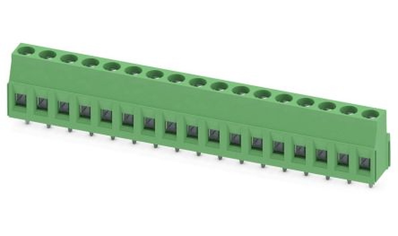 Phoenix Contact MKDSN 2.5/17-5.08 Series Horizontal PCB Terminal Block, 17 Contact(s), 5.08 mm Pitch, 1 Row