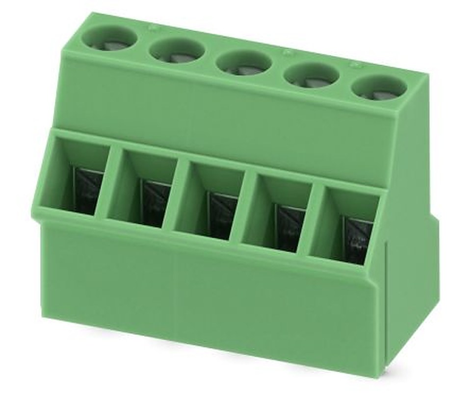 Phoenix Contact SMKDS 2.5/5-5.08 Series 40° PCB Terminal Block, 5 Contact(s), 5.08 mm Pitch, 1 Row