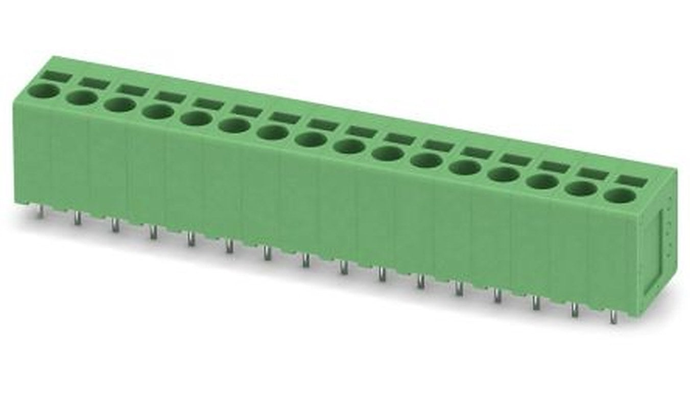 Phoenix Contact SPT 2.5/16-V-5.0 Series Right Angle PCB Terminal Block, 16 Contact(s), 5 mm Pitch, 1 Row