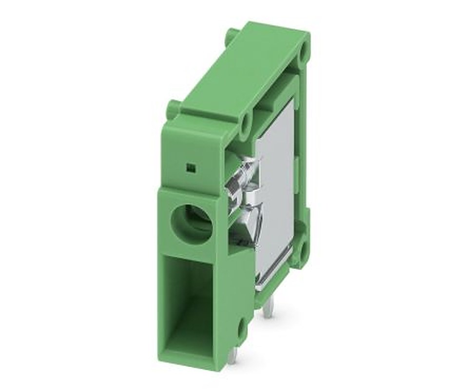 Phoenix Contact FRONT 4-H-6.35 Series Straight Wave Soldering Mount PCB Terminal Block, 1 Contact(s), 6.35 mm Pitch, 1