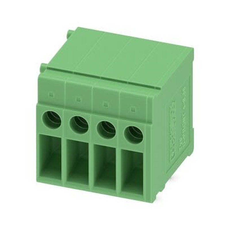 Phoenix Contact Front Series PCB Terminal Block, 4-Contact, 6.35 mm Pitch, Wave Soldering Mount, 1 Row