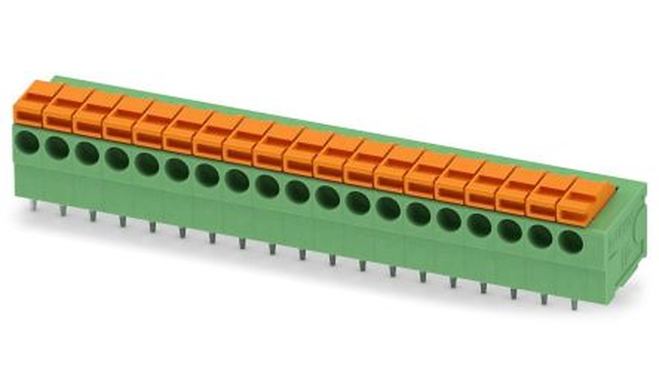 Phoenix Contact FFKDSA1/H-3.81-19 Series Horizontal PCB Terminal Block, 19 Contact(s), 3.81 mm Pitch, 1 Row