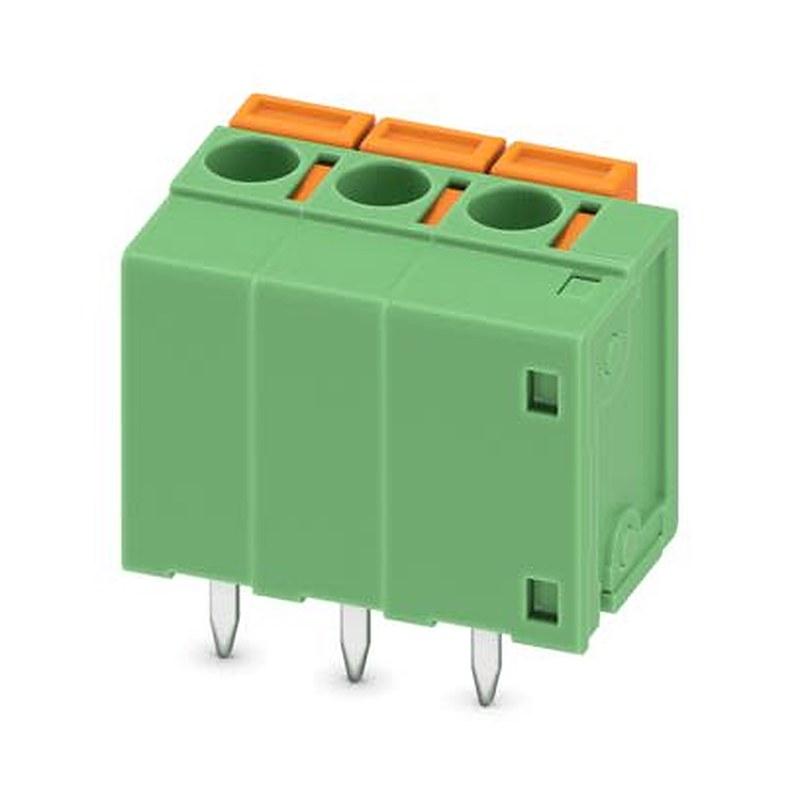 Phoenix Contact FFKDS(A)/V1 Series PCB Terminal Block, 3-Contact, 5.08 mm Pitch, Wave Soldering Mount, 1 Row