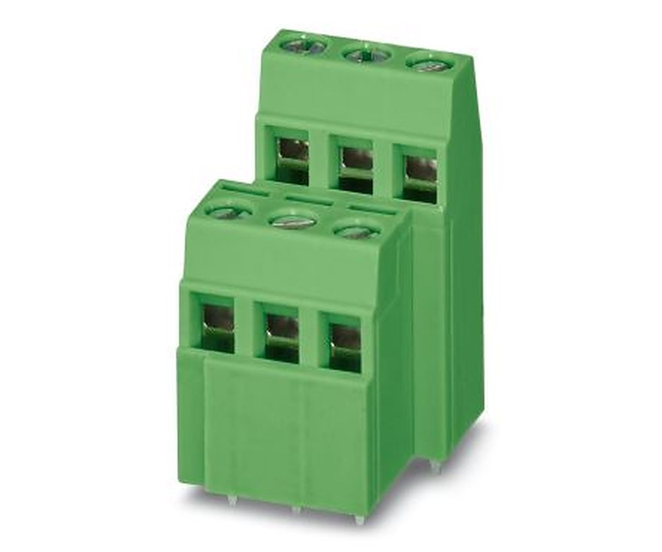 Phoenix Contact MK3DSNMH 1.5/3-5.08 Series Right Angle PCB Terminal Block, 3 Contact(s), 5.08 mm Pitch, 1 Row
