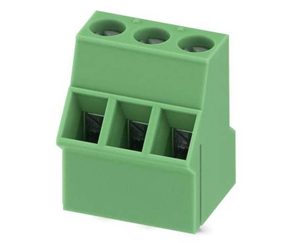 Phoenix Contact PCB Terminal Block, 3-Contact, 5.08 mm Pitch, Wave Soldering Mount, 1 Row