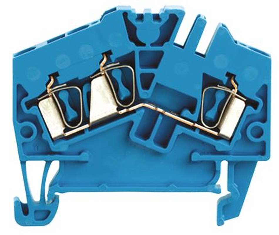 Weidmüller 1706040000 Z Series Feed Through Terminal Block Blue, 2.5mm², 1-Level, Clamp