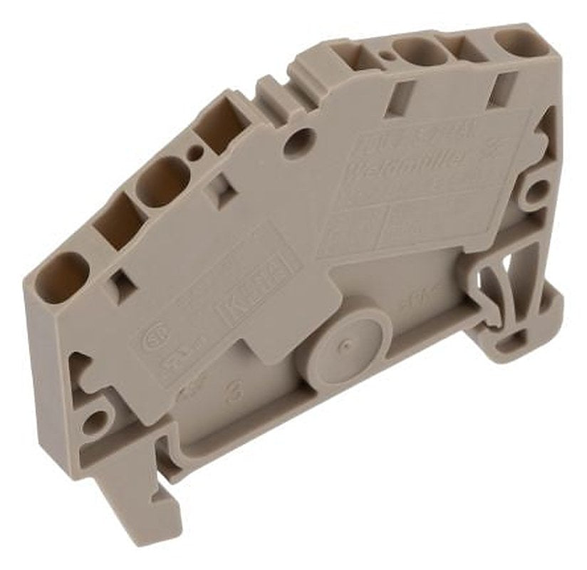 Weidmüller 1706060000 ZDU Series DIN Rail Terminal Block Beige, 2.5mm², 1-Level, Clamp