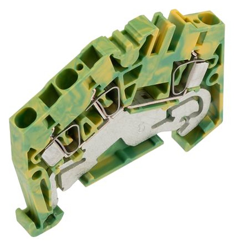Weidmüller 3-Way ZPE 2.5-2/3AN Earth Terminal Block, 2.5mm², 14AWG, 26 AWG Wire, Clamp, Wemid Housing
