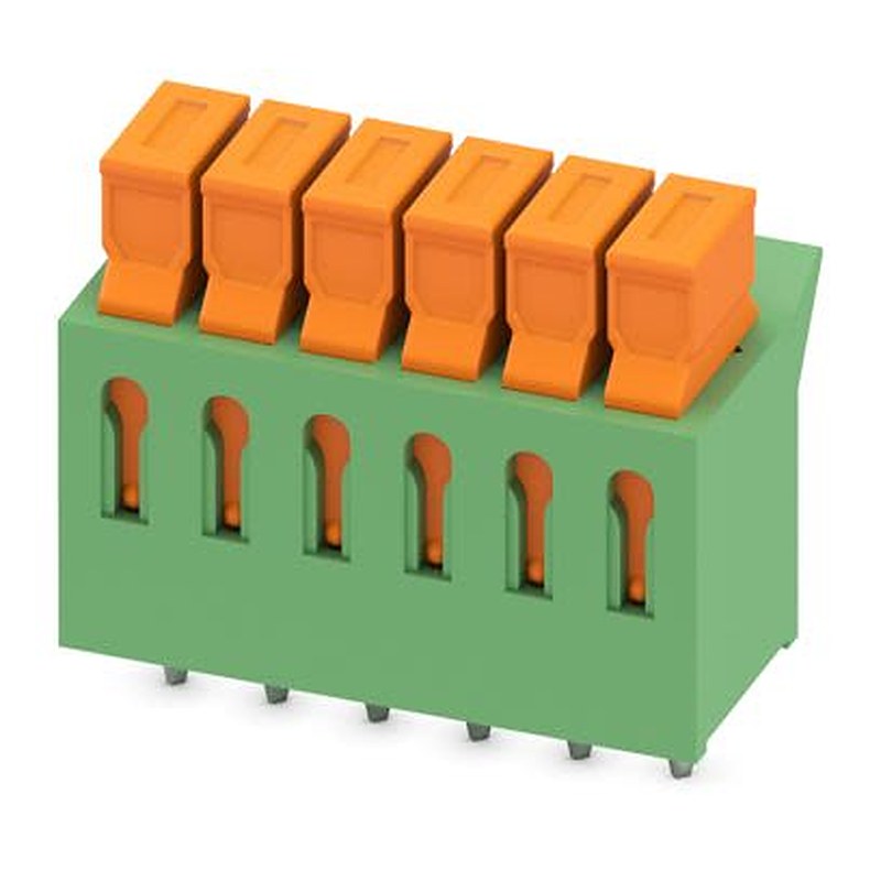 Phoenix Contact PCB Terminal Block, 6-Contact, 3.81 mm Pitch, Wave Soldering Mount, 1 Row