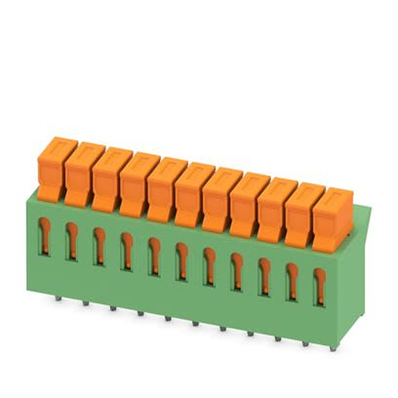 Phoenix Contact IDC0 Series PCB Terminal Block, 11-Contact, 3.81 mm Pitch, Wave Soldering Mount, 1 Row
