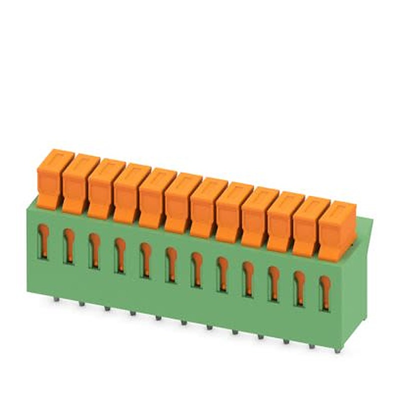 Phoenix Contact IDC0 Series PCB Terminal Block, 12-Contact, 3.81 mm Pitch, Wave Soldering Mount, 1 Row