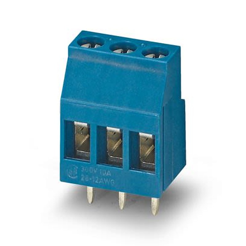 Phoenix Contact MKDS 3 Series PCB Terminal Block, 2-Contact, 5.08 mm Pitch, Wave Soldering Mount, 1 Row