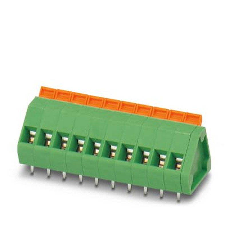 Phoenix Contact ZFKDSA Series PCB Terminal Block, 11-Contact, 5.08 mm Pitch, Wave Soldering Mount, 1 Row