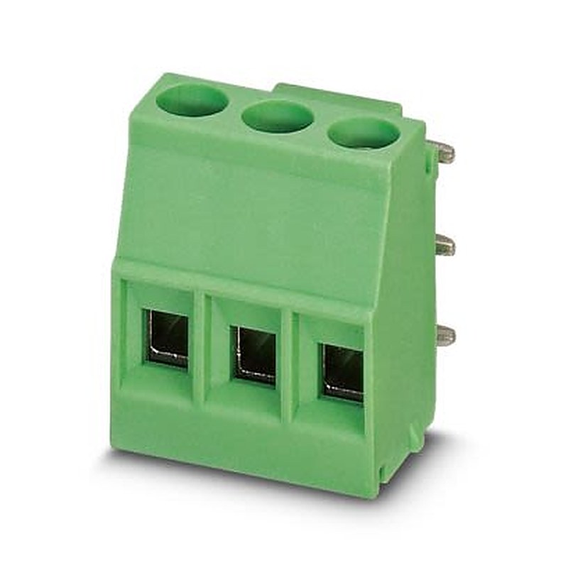 Phoenix Contact MKDSO Series PCB Terminal Block, 3-Contact, 5 mm Pitch, Wave Soldering Mount, 1 Row
