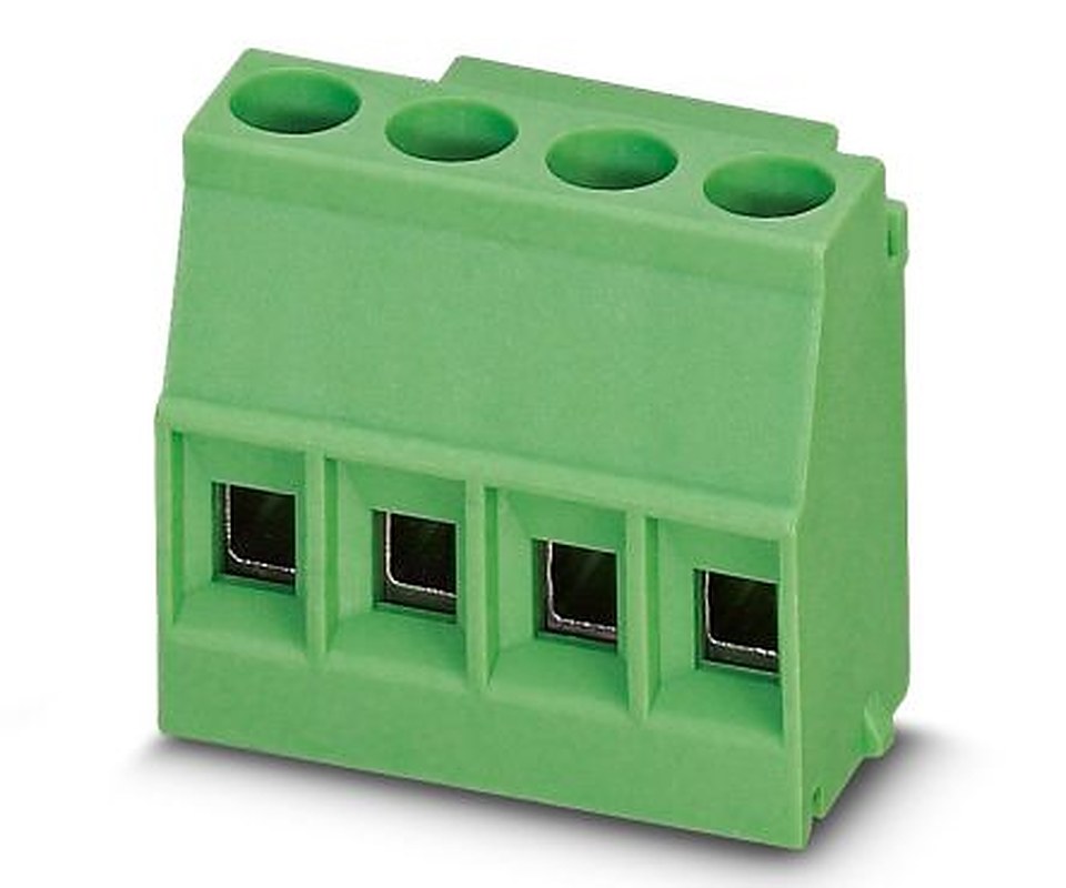 Phoenix Contact 1707234 Series PCB Terminal Block, 4-Contact, 5 mm Pitch, Wave Soldering Mount, 1 Row