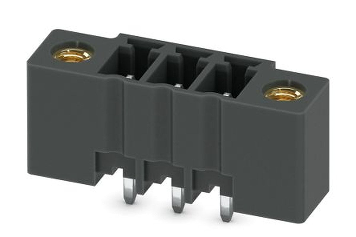 Phoenix Contact MCV 1.5/ 3-GF-3.81 P26 THR Series Pluggable Terminal Block, 3-Contact, 3.81 mm Pitch, 1 Row, 1707641