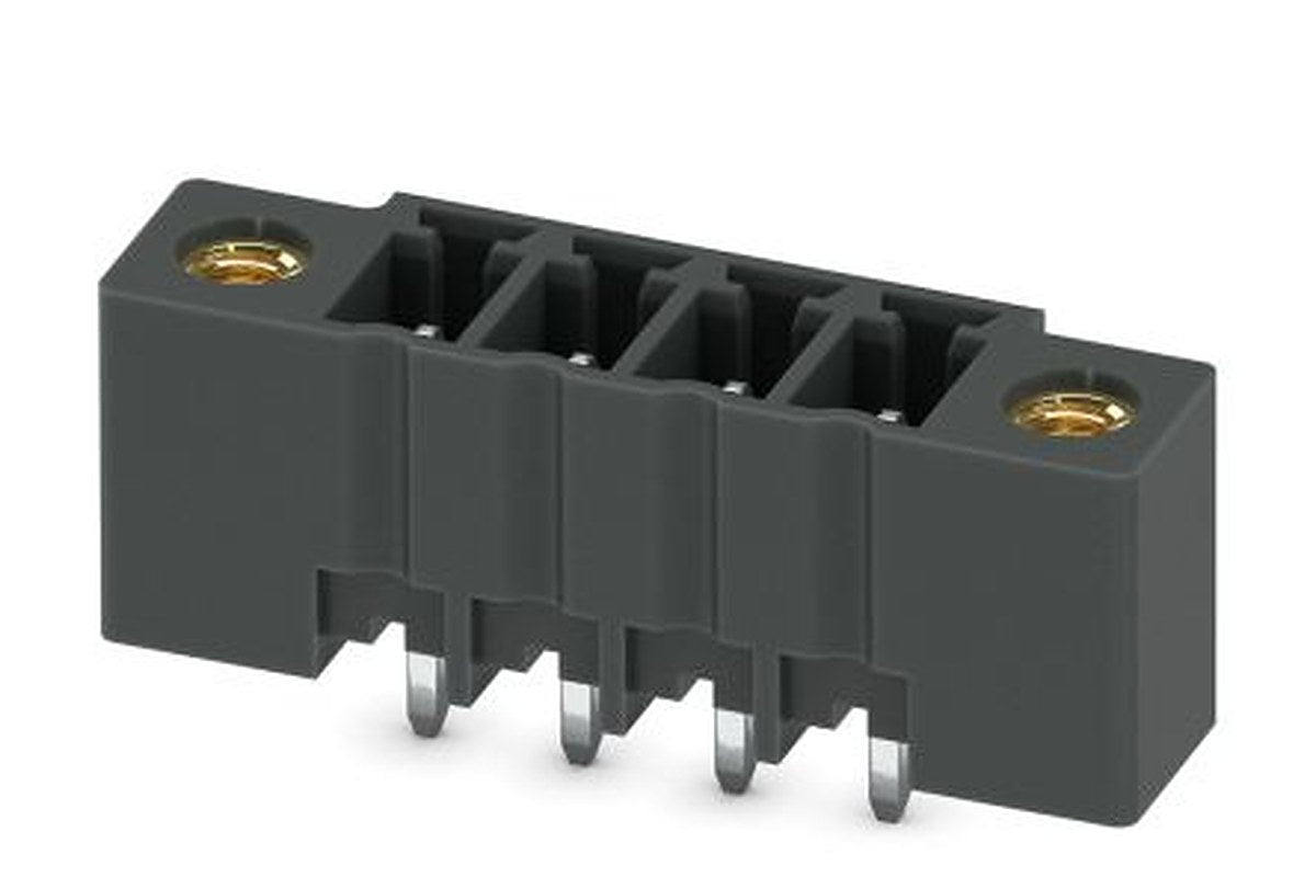 Phoenix Contact MCV 1.5/ 4-GF-3.81 P26 THR Series Pluggable Terminal Block, 4-Contact, 3.81 mm Pitch, 1 Row, 1707654