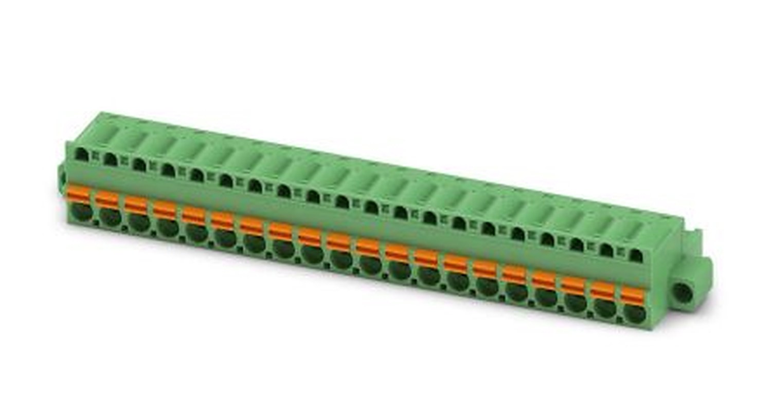 Phoenix Contact FKC 2.5/20-STF-5.08 Series Pluggable Terminal Block, 20-Contact, 5.08 mm Pitch, 1 Row, 1707913