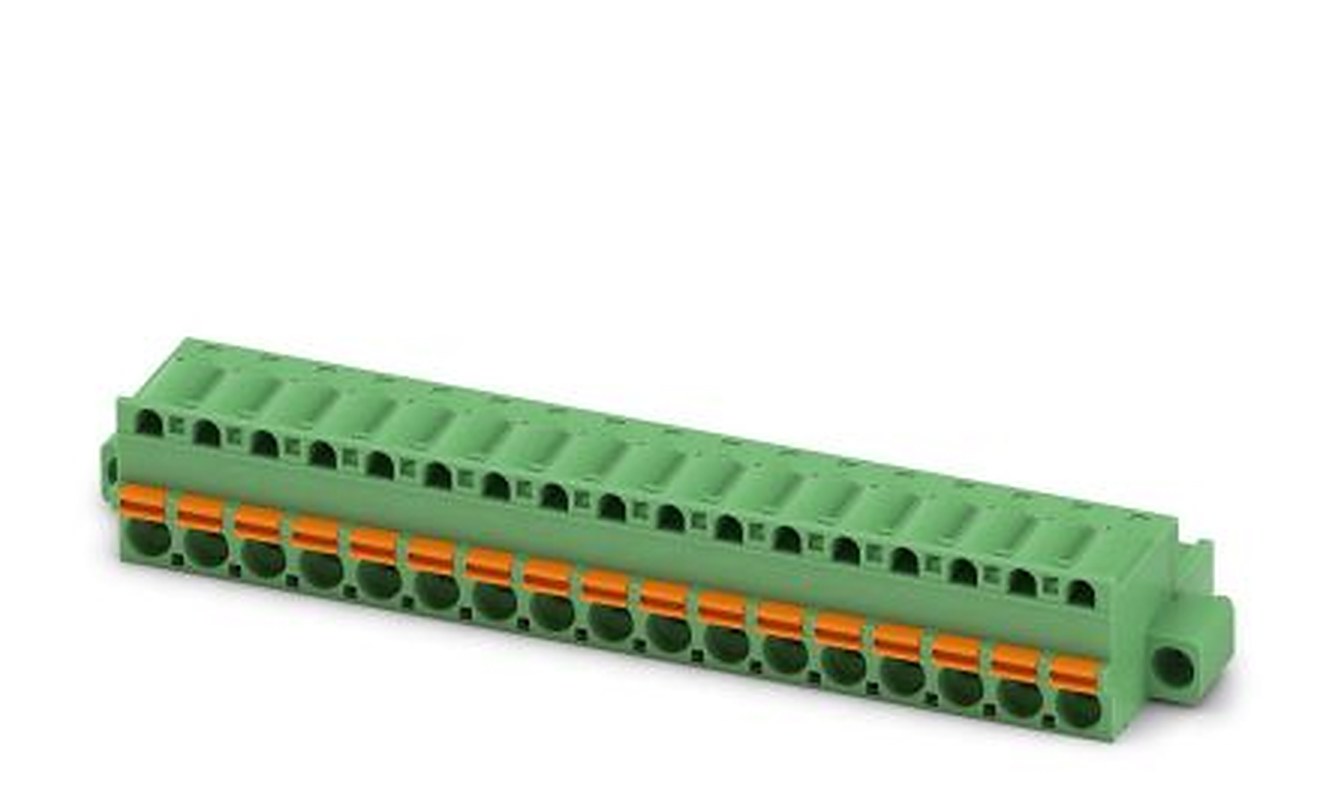Phoenix Contact FKC 2.5/17-STF-5.08 Series Pluggable Terminal Block, 17-Contact, 5.08 mm Pitch, 1 Row, 1707939
