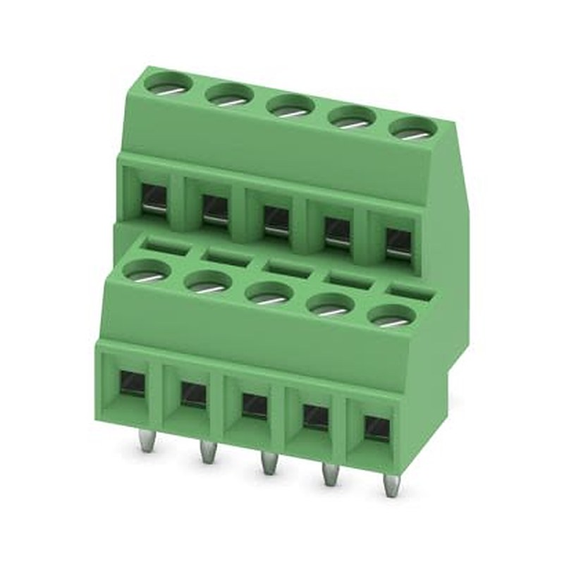 Phoenix Contact MKKDS 1 Series PCB Terminal Block, 5-Contact, 3.81 mm Pitch, 2 Row, 1708055