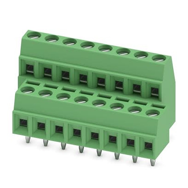 Phoenix Contact MKKDS 1 Series PCB Terminal Block, 8-Contact, 3.81 mm Pitch, Wave Soldering Mount, 2 Row