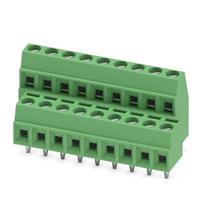 Phoenix Contact MKKDS 1 Series PCB Terminal Block, 9-Contact, 3.81 mm Pitch, Wave Soldering Mount, 2 Row