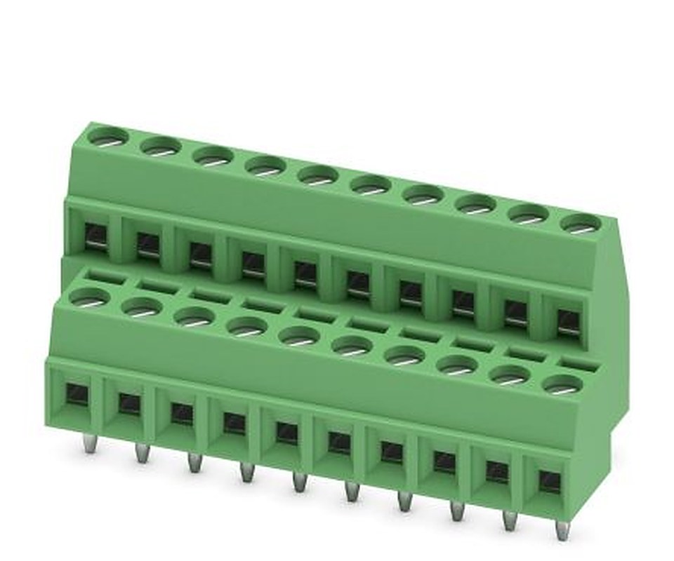 Phoenix Contact MKKDS 1/10-3.81 Series PCB Terminal Block, 10-Contact, 3.81 mm Pitch, 2 Row, 1708110