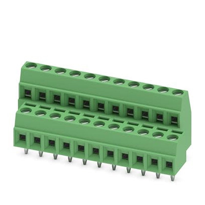 Phoenix Contact MKKDS 1 Series PCB Terminal Block, 22-Contact, 3.81 mm Pitch, Wave Soldering Mount, 2 Row