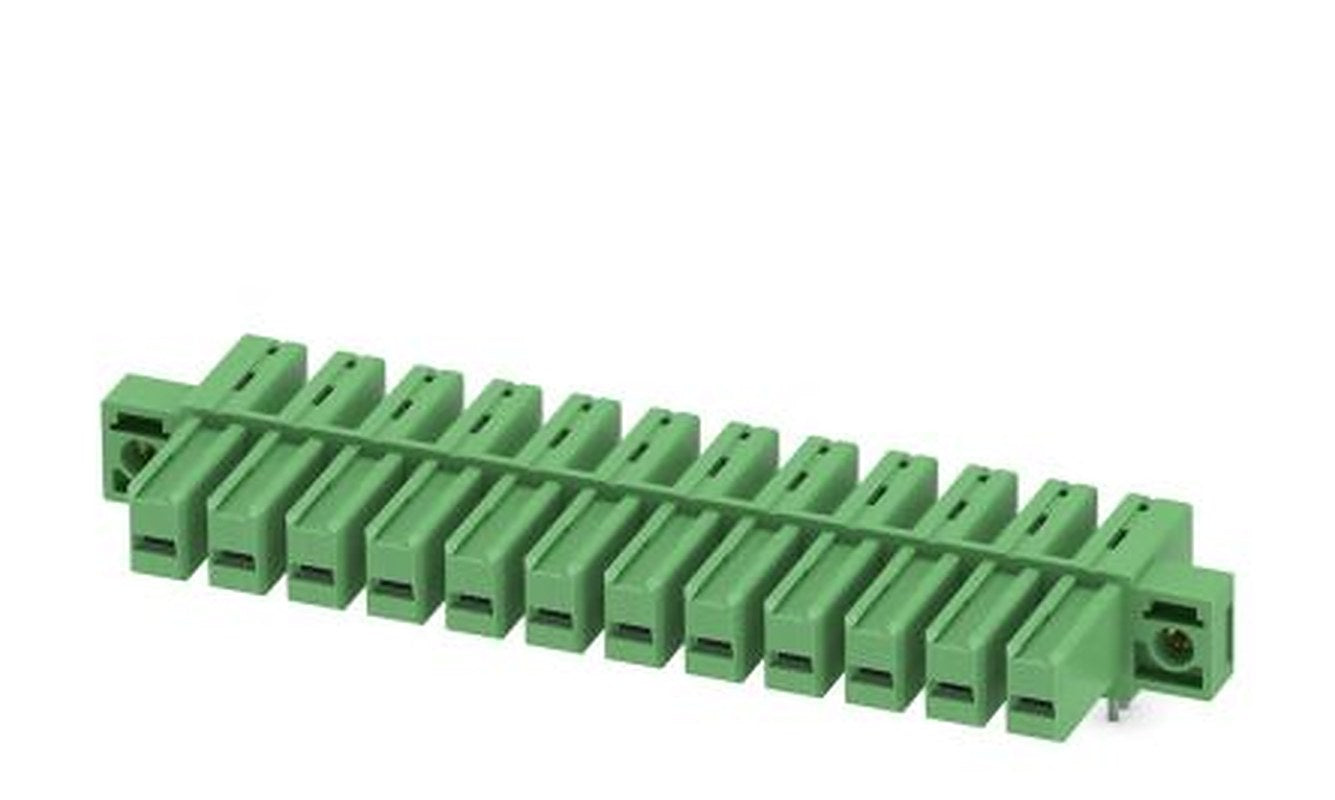 Phoenix Contact IPC 5/12-GF-7.62 Series Pluggable Terminal Block, 12-Contact, 7.62 mm Pitch, 1 Row, 1708598