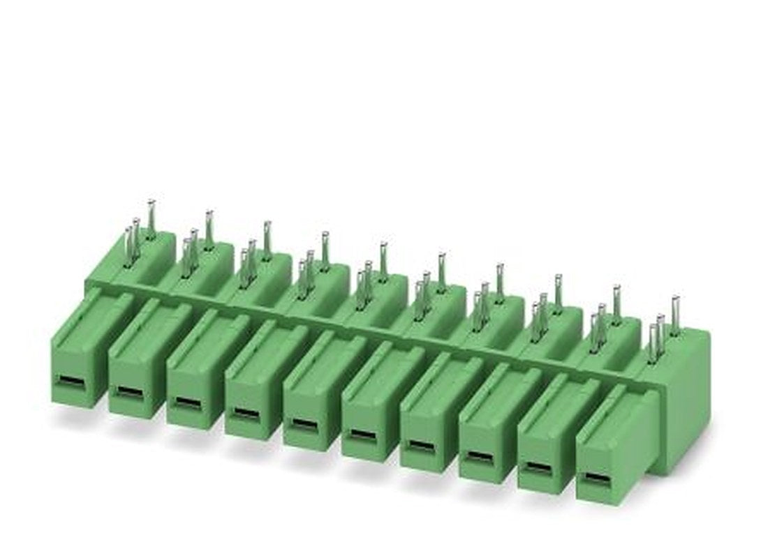 Phoenix Contact IPC 5/10-GU-7.62 Series Pluggable Terminal Block, 10-Contact, 7.62 mm Pitch, 1 Row, 1708682