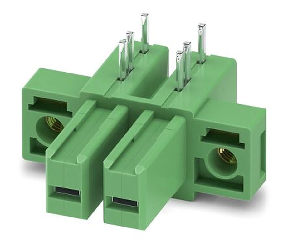 Phoenix Contact IPC 5/ 2-GFU-7.62 Series Pluggable Terminal Block, 2-Contact, 7.62 mm Pitch, 1 Row, 1708718