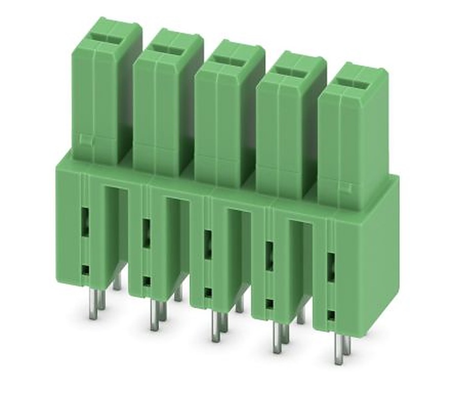 Phoenix Contact IPCV 5/ 5-G-7.62 Series Pluggable Terminal Block, 5-Contact, 7.62 mm Pitch, 1 Row, 1708857