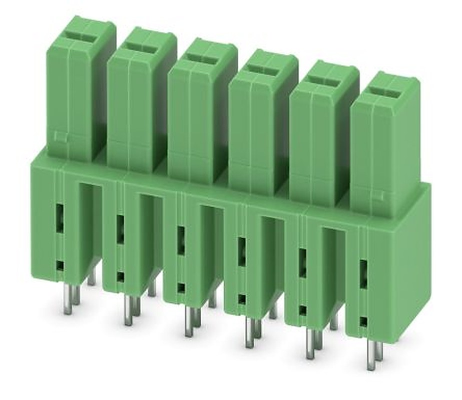 Phoenix Contact IPCV 5/ 6-G-7.62 Series Pluggable Terminal Block, 6-Contact, 7.62 mm Pitch, 1 Row, 1708860