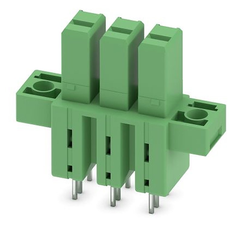 Phoenix Contact IPCV 5/ 3-GF-7.62 Series Pluggable Terminal Block, 3-Contact, 7.62 mm Pitch, 1 Row, 1708941