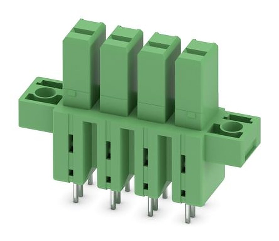 Phoenix Contact IPCV 5/ 4-GF-7.62 Series Pluggable Terminal Block, 4-Contact, 7.62 mm Pitch, 1 Row, 1708954